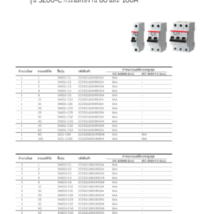 ABB MCB SH201-C6 6A 1P 6kA Miniature Circuit Breaker เซอร์กิตเบรกเกอร์ลูกย่อย # 2CDS211001R0064 - Image 3