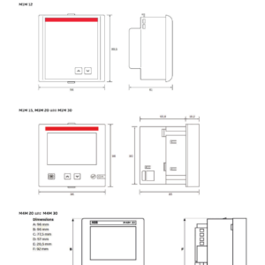 ABB M1M 12 Modbus Multimeter Modbus RTU RS485 With Aux Supply LED Display เพาเวอร์มิเตอร์ # 1SYG207581R4051 - Image 6