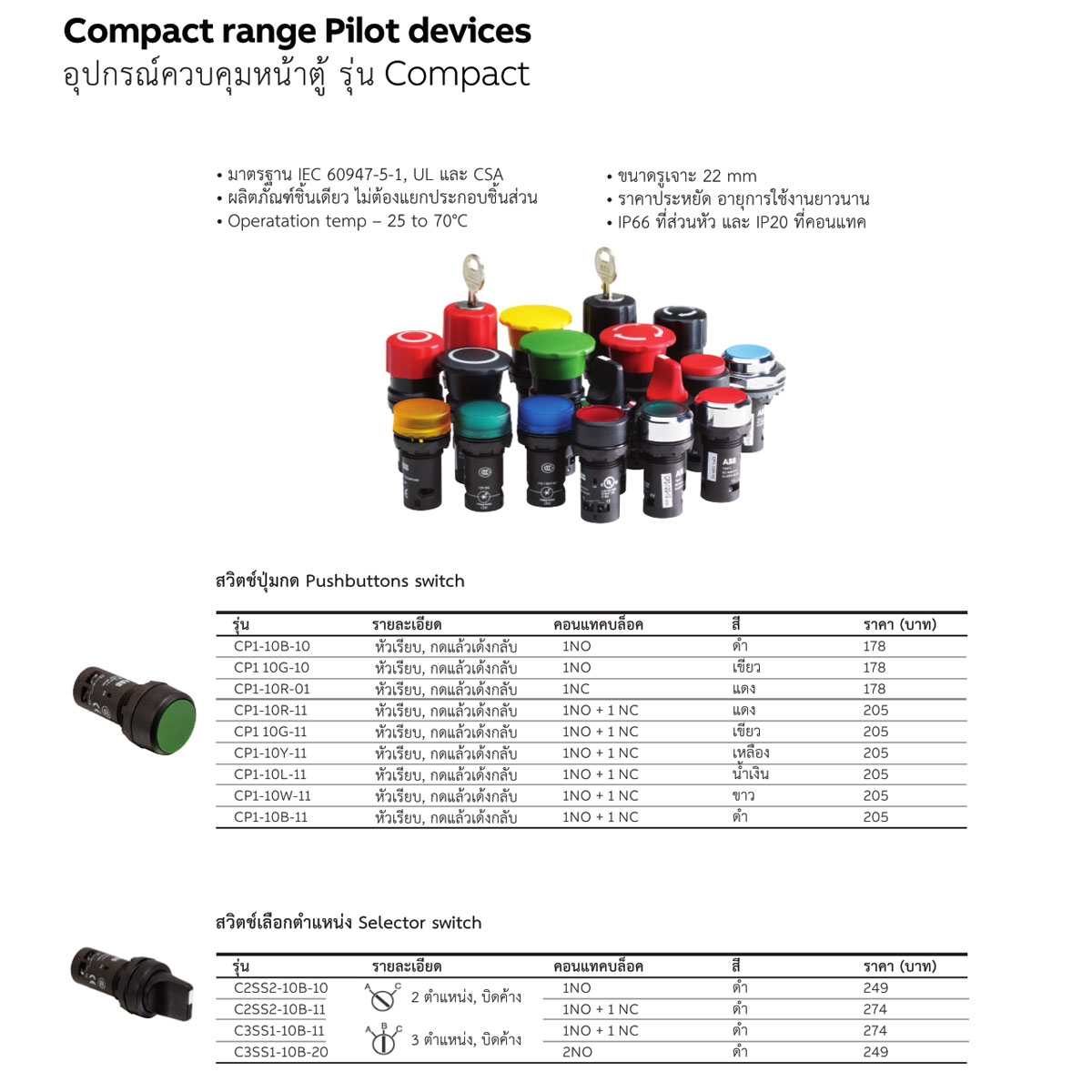 ABB Pilot Devices รุ่น Compact
