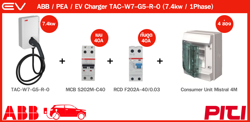 ABB EV Charger TAC-W7-G5-R-0 PEA
