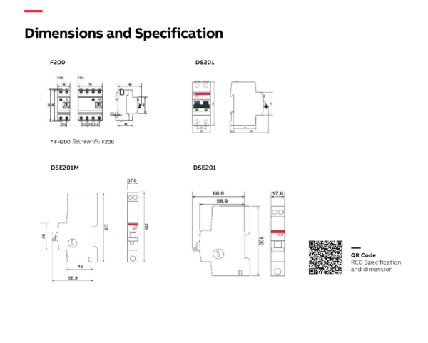 ABB RCCB FH202 AC