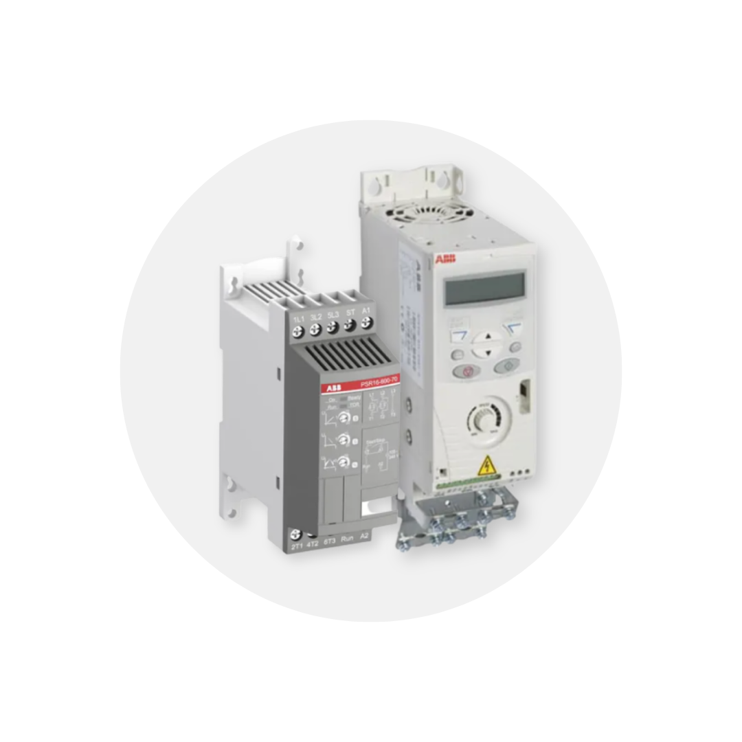 ซอฟสตาร์ท & อินเวอร์เตอร์ Soft-Starters Inverters จำหน่ายอุปกรณ์ไฟฟ้า อุปรกรณ์ไฟฟ้าอุตสหกรรม ไฟฟ้าโรงงาน