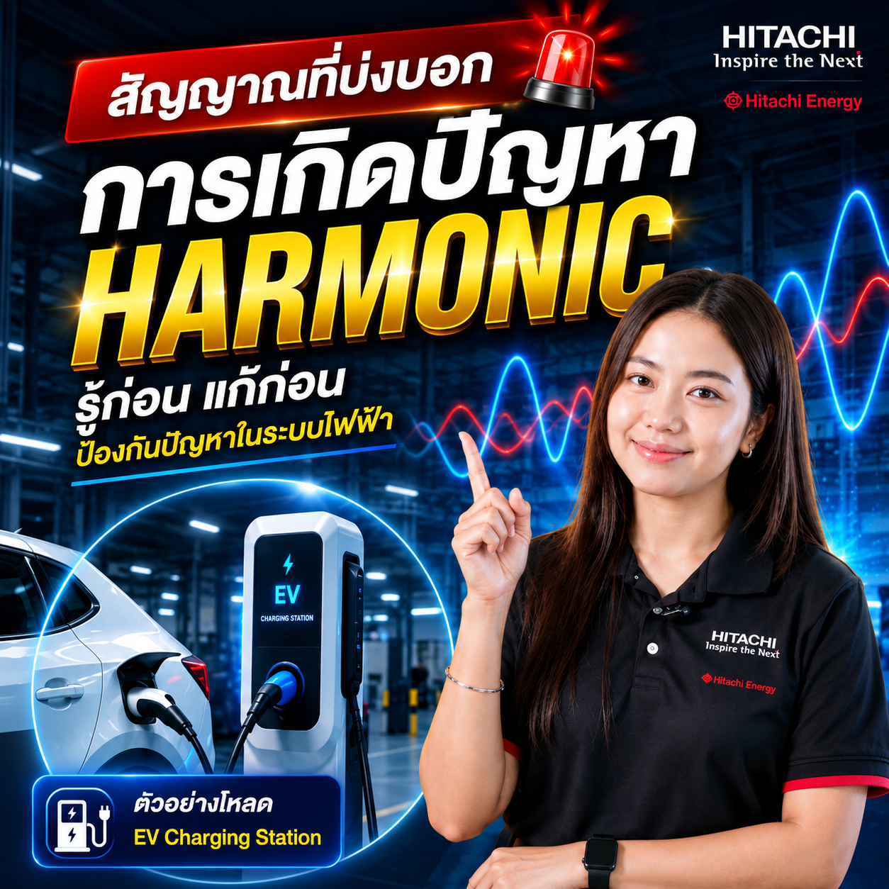 อุปกรณ์ที่มักเกิดปัญหา Harmonic Hitachi Capacitor Harmonic Hitachi Capacitor จำหน่ายอุปกรณ์ไฟฟ้า อุปรกรณ์ไฟฟ้าอุตสหกรรม ไฟฟ้าโรงงาน