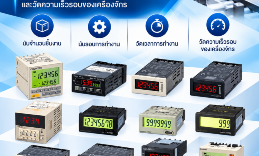 Omron Counters ตัวนับจํานวน อุปกรณ์ควบคุมและแสดงผลสำหรับนับจำนวนชิ้นงาน นับรอบการทำงาน วัดเวลาการทำงาน และวัดความเร็วรอบของเครื่องจักร